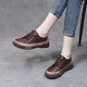 百麗東弋新款高端品質(zhì)女鞋春秋新款女士休閑鞋女軟底舒適單鞋女小皮鞋 鳳瑞5663棕色 38