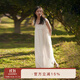 朵朵·可可純凈白色 面料偏透 精致刺繡 優(yōu)雅浪漫 純棉吊帶睡裙 米白（偏透） M (160)