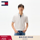 TOMMY JEANS【潮流鑲邊】25春夏新款男裝純棉珠地網(wǎng)眼翻領(lǐng)短袖T恤POLO衫 白色YBL L