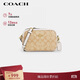 蔻馳（COACH）【品牌直供】女士JAMIE小號斜挎相機包淺卡其配白色CQ874
