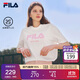 FILA 斐樂(lè )官方男女同款針織T恤2025年夏季純棉寬松休閑情侶短袖t恤