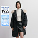 千仞崗 CHERICOM女式冬季大毛領(lǐng)中長款休閑淑女時尚保暖羽絨服外套Y269761Y 魔力黑88005 165/M(建議100-115斤）