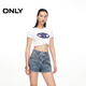 ONLY時(shí)尚百搭高腰顯瘦輕薄短褲牛仔褲女|124243028 J33 350水洗牛仔藍 160/64A/S