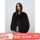付智恩  晨霧莊園 進(jìn)口sagafurs狐貍毛外套年輕款黑色皮草大衣女 黑色 S