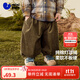 迷你巴拉巴拉男童褲子2025秋新品純棉寶寶復古寬松兒童聯(lián)名長(cháng)褲 卡其50645 90