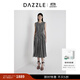 DAZZLE 地素連衣裙2025年夏季新款黑色格子連衣裙 黑色 XS