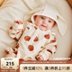 OAK FAMILY秋冬新品寶寶長(cháng)袖對襟連體衣新生嬰兒包屁衣爬服0-2歲 小蘋(píng)果-包屁衣 90cm