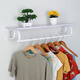 游復吟衣服展示架鐵藝服裝店衣架展示架上墻側掛壁掛衣服貨架墻上掛衣架 白色含板 長(cháng)120cm 官方標配