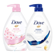 【99成新】多芬(DOVE)滋養(yǎng)美膚沐浴乳套裝 深層營(yíng)潤(rùn)1000g+櫻花甜香1000g送清透水潤(rùn)190mlx2+洗護(hù)發(fā)旅行裝50mlx2(沐浴露)