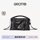 GROTTO個(gè)樂(lè )翻領(lǐng)包mini真皮輕便手提單肩斜挎包手機包小包禮物 暗夜銀 mini