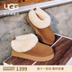 UGG秋季女士一腳蹬樂(lè )福鞋懶人毛毛鞋明星同款1171393CHE|栗色38