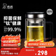 希諾抗菌玻璃杯雙層高檔辦公水杯男2025新款帶手柄泡茶杯子X(jué)N-9005KT