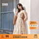 森馬連衣裙女顯瘦甜美度假風(fēng)2025夏季新款森系滿(mǎn)印吊帶裙浪漫文藝 咖花色調00350 S