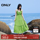 ONLY夏季度假印花吊帶仙女連衣裙女|124207127 D04 菠菜綠色 XS 155/76A