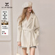 香影雙面呢羊毛大衣女2025冬季新款呢子中長(cháng)款高級感白色毛呢外套 米白 S 155/80A/85-95斤