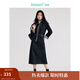 茵曼（INMAN）復(fù)古收腰加絨牛仔連衣裙2024秋季女裝新品長袖寬松直筒襯衫裙子 牛仔黑 XL