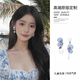 芯奢夏天不對(duì)稱(chēng)藍(lán)色耳環(huán)女仿珍珠蝴蝶耳夾無(wú)耳洞女長(zhǎng)款耳墜高級(jí)感耳飾 不對(duì)稱(chēng)藍(lán)色蝴蝶【耳夾】蚊香盤(pán)