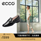 愛(ài)步（ECCO）樂(lè )福鞋女 通勤輕奢百搭單鞋簡(jiǎn)約氣質(zhì)粗跟女鞋 安妮方頭208563 黑色20856301001 38