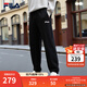 FILA 斐樂(lè )情侶款男女長(cháng)褲25秋冬季新款休閑寬松收口運動(dòng)褲子加絨保暖 正黑色-BK L 175/84A/L