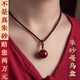 普陀山祈福原礦朱砂嘎烏盒內(nèi)置般若心經(jīng)空心吊墜女項鏈掛件女飾