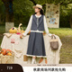 紫涵（ZIHAN）紫涵簡(jiǎn)約通勤長(cháng)袖T恤馬甲a字半身裙上下三件套裝女2025年秋季新款 藏青色 L
