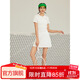 悅步高爾夫女裙2025新款修身顯瘦透氣運動(dòng)連衣裙羽毛網(wǎng)球服golf短裙 奶白色【 贈.打底褲】 M