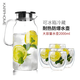 karphome卡普家居 玻璃壺水杯套裝耐熱冷水壺可過(guò)濾水瓶大容量汁壺扎壺 一壺四杯 2000ML