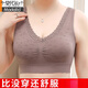 莫代爾中老年人胸罩媽媽內(nèi)衣大碼中年婦女無(wú)鋼圈文胸老人一片背心式薄款 膚色 XL (110-130斤)