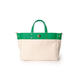 FIBRENO中號托特拼接帆布包  TWO TONE TUTTI BAGMEDIUM 翠綠色 尺寸：27X20X11CM