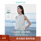 茵曼（INMAN）萊賽爾掛脖露肩襯衫2025夏女裝新款吊帶無(wú)袖上衣 米白色 S