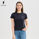 POLOWALK女士短袖圓領(lǐng)T恤2024春夏新款經(jīng)典百搭簡(jiǎn)約時(shí)尚休閑運動(dòng)T 傳奇藍 2XL (175)