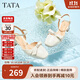 他她（TATA）氣質(zhì)包頭涼鞋女粗跟通勤優(yōu)雅涼鞋外穿夏7SG15BH4 白色 38