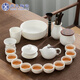 蘇氏陶瓷（SUSHI CERAMICS）羊脂玉白瓷功夫茶具套裝三才蓋碗泡茶壺茶洗大套禮盒裝節(jié)日禮物