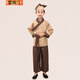 雷姆汀愚公移山兒童演出服古裝漢服鋤禾表演服裝農(nóng)夫農(nóng)民守株待兔鋤頭 棕色 上衣+褲子+帽子+腰帶 110