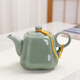 柏彩汝窯茶壺陶瓷西施壺窯功夫茶具開(kāi)片茶道蓋碗色釉手工家用泡茶 哥窯梅子青四德壺 230ml