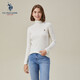 U.S. POLO ASSN.保羅針織衫秋冬季長(cháng)袖T恤保暖羊毛衫打底衫時(shí)尚百搭 亮雅白004【高領(lǐng)】 L