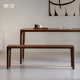 續寫(xiě)家具實(shí)木長(cháng)凳北美黑胡桃木長(cháng)條凳家用換鞋凳榫卯餐桌凳床尾凳 延續長(cháng)凳-1.6M