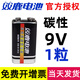 雙鹿9V電池堿性方塊九伏6LR61電子紅外線體溫槍溫度計(jì)萬(wàn)用表疊層電池方形玩具遙控器報(bào)警器無(wú)線 碳性1粒(保質(zhì)期3年)