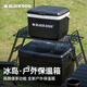black dog黑狗戶(hù)外保溫箱露營(yíng)野餐冷藏箱保冷保鮮箱外賣(mài)釣魚(yú)箱 25L夜幕黑