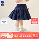 迷你巴拉【純棉親膚】花苞裙女童柔軟不易變形自帶打底褲甜美 深藍(lán)80809 100