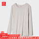 優(yōu)衣庫【加購】女裝輕舒暖HEATTECH圓領(lǐng)T恤長(cháng)袖內衣469742 469768 469742/02淺灰色 L