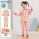 歌瑞家（greatfamily）兒童家居服套裝春秋季男童裝秋衣褲睡衣單面布藍白圓領(lǐng)長(cháng)袖樂(lè )友 柿柿如意 150 cm