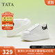 他她（TATA）秋商場(chǎng)同款厚底休閑小白鞋增高板鞋女面包鞋WN801AM4 米白/黑 37