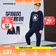 Converse匡威童裝男童套裝2025秋季新款中大童衛衣長(cháng)褲兩件套休閑運動(dòng)穿搭 藏青藍 140 /68 【建議身高128-140cm】