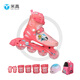 米高輪滑鞋兒童溜冰鞋旱冰鞋可調尺碼初學(xué)全閃輪透氣OC-6【教培適用】 粉色聯(lián)名套裝 M (31-34)5-8歲