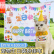 隨燦 寵物生日帽子圍兜可愛(ài)拍照裝飾口水巾字母圍巾狗狗貓咪生日派對(duì) 寵物生日掛布1個(gè)【約70×100cm】