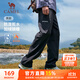 駱駝（CAMEL）加絨工裝男褲寬松直筒戶(hù)外防潑水運動(dòng)褲 J15CAYL6023 幻影黑 L