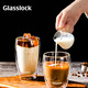 Glasslock杯子雙層咖啡玻璃杯耐熱防燙透明拿鐵牛奶家用水杯簡(jiǎn)約無(wú)柄475ml