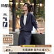 尚都比拉【懶人套裝】2025秋季撞色拼接假兩件polo領(lǐng)上衣&松緊腰直筒長褲