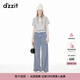 DZZIT【爆款補單】地素立體花朵短袖T恤春秋甜美少女風 淺灰色 M